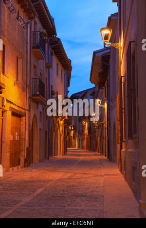 Estella, La Rua Street, Navarra, Way Of St. James, Navarra, Weg nach Santiago, Spanien Stockfoto