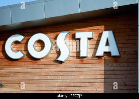 Costa Coffee Drive-through am Seil gehen, Bedford, Bedfordshire, England Stockfoto