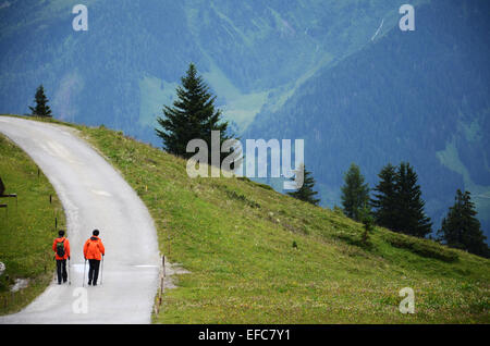 Wandern am Penkenalm, Ahorn Bergen, Zillertal Tirol Österreich Stockfoto