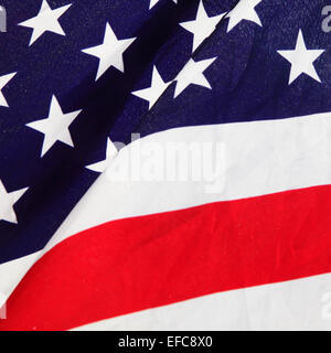 Teil der USA-Flagge-Nahaufnahme Stockfoto