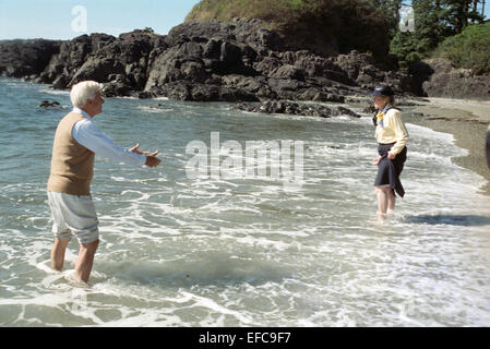 Bundespräsident Richard von Weizsäcker und seine Frau Marianne am 21. September 1990 in Vancouver Island (Kanada). Stockfoto