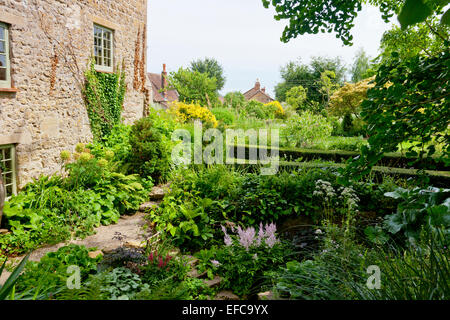 Margery Fish Cottage-Garten an der East Lambrook Manor, Somerset, England, UK Stockfoto