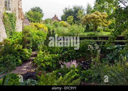 Margery Fish Cottage-Garten an der East Lambrook Manor, Somerset, England, UK Stockfoto