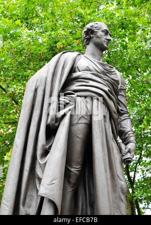 Architektonische Details der Statue, die George Canning Stockfoto