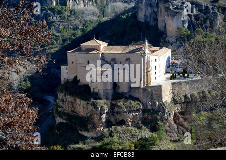 Burg am Hügel in Cuenca Spanien Stockfoto