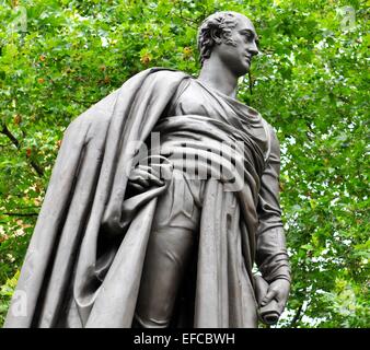 Architektonische Details der Statue, die George Canning Stockfoto