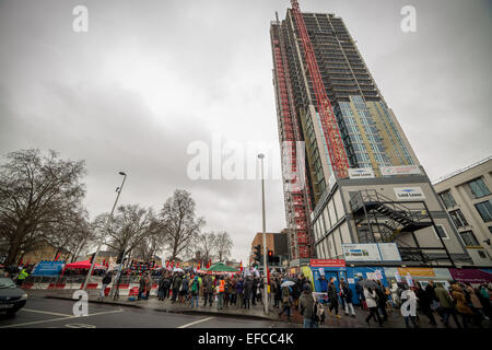 London, UK. 31. Januar 2015.  Marsch für Häuser und Wohnungen Rechte Credit: Guy Corbishley/Alamy Live-Nachrichten Stockfoto