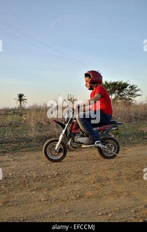 Motocross-Strecke, der Traum aller Kinder. Stockfoto