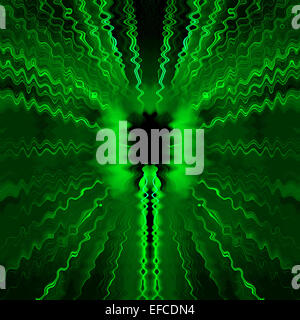 Grünen Funkwellen abstrakt Stockfoto