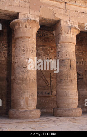 Leichenhalle Tempel von Ramses III bei Medinat Habu / Westufer des Nil / Luxor / Ägypten Stockfoto