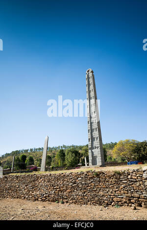 Stelen Park in Axum Tigre Provinz Äthiopien Afrika Stockfoto