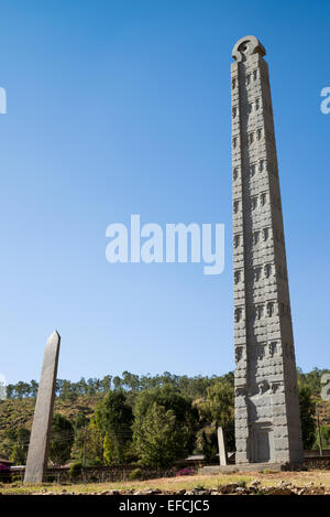 Stelen Park in Axum Tigre Provinz Äthiopien Afrika Stockfoto