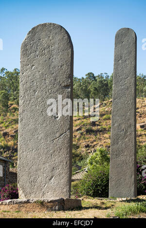 Stelen Park in Axum Tigre Provinz Äthiopien Afrika Stockfoto