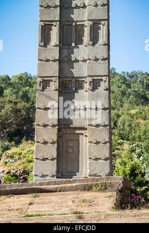 Stelen Park in Axum Tigre Provinz Äthiopien Afrika Stockfoto