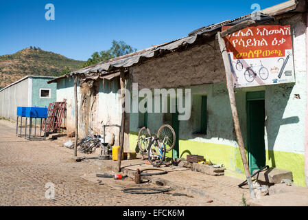 Straßen der Stadt von Shire, Tigray in Äthiopien, Afrika Stockfoto