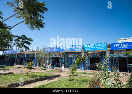 Straßen der Stadt von Shire, Tigray in Äthiopien, Afrika Stockfoto