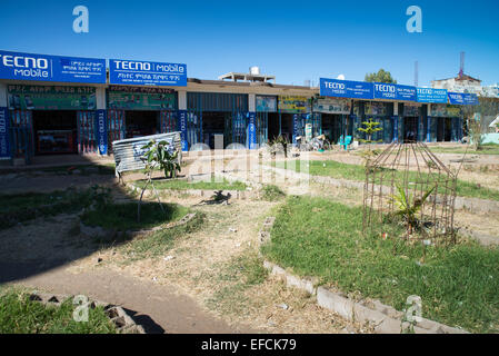 Straßen der Stadt von Shire, Tigray in Äthiopien, Afrika Stockfoto