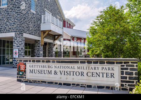 Museum und Besucherzentrum am Nationalpark Militiary Gettysburg, Pennsylvania, USA Stockfoto