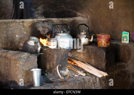 Coffee Shop, Addis Abeba, Äthiopien, Afrika Stockfoto