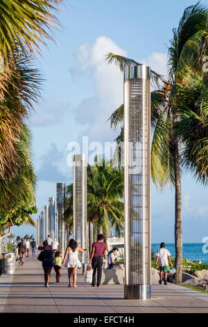 Miami Beach, Florida, South Pointe Park, Point, Turtle Light Towers, FL141204005 Stockfoto