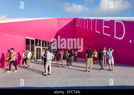 Miami Beach Florida, Untitled Contemporary Art Show, Art Basel Satellite fair, Vorderseite, Eingang, FL141205004 Stockfoto