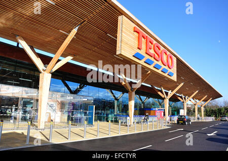 Tesco Supermarkt Taplow, Bischof Zentrum, Taplow, Buckinghamshire, England, Vereinigtes Königreich Stockfoto