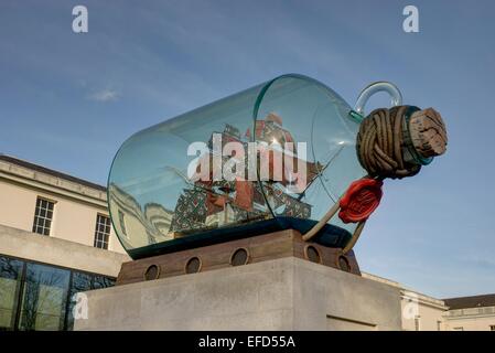 Nelson's Schiff in einer Flasche von Yinka Shonibare HMS Victory, Stockfoto