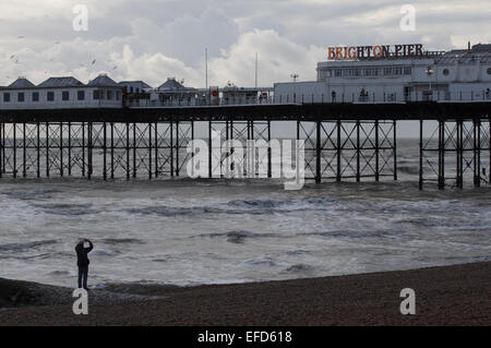 Brighton Pier ist beliebt bei Fotografen, nicht viele können der Versuchung widerstehen, snap entfernt. Stockfoto