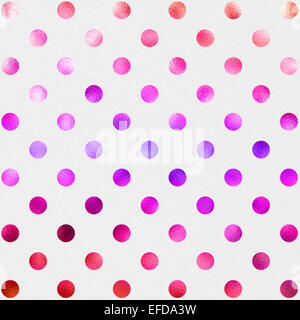 Rosa lila rot weiße Polka Dot Muster Swiss Dots Textur digitales Papierhintergrund Stockfoto