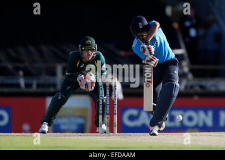 Perth, Australien. 1. Februar 2015. ODI Reihe Finale, Deutschland gegen England, verteidigt Ravi Bopara während seiner Innings. Bildnachweis: Aktion Plus Sport/Alamy Live-Nachrichten Stockfoto