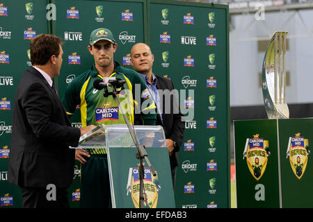 Perth, Australien. 1. Februar 2015. ODI Reihe Finale, Deutschland gegen England, Glen Maxwell war Spieler des Finales für Australien. Bildnachweis: Aktion Plus Sport/Alamy Live-Nachrichten Stockfoto