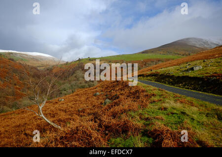 Im Winter geht es auf Cadair Idris Stockfoto