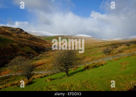 Im Winter geht es auf Cadair Idris Stockfoto