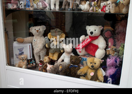 Der Teddybär Shop, Stratford Warwickshire, UK Stockfoto