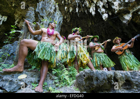 Französisch-Polynesien, Austral-Inseln (aka The Tuha'a Pae), Tupua'i Inseln, Insel Rurutu. Stockfoto