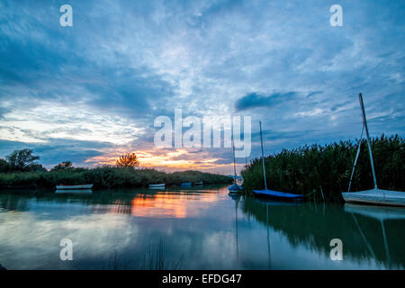 Blick auf den Plattensee in Ungarn Stockfoto