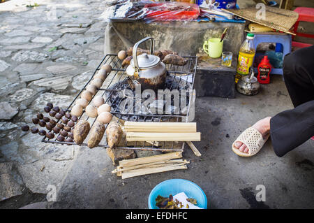 Straßenszene aus Dorf Cat Cat in der Nähe von Sa Pa, Vietnem, Asien. Stockfoto