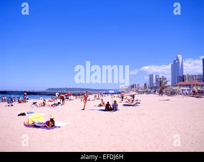 "Golden Mile" direkt am Strand, Durban, Provinz KwaZulu-Natal, Südafrika Stockfoto