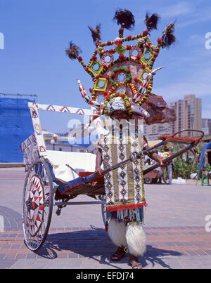 Zulu-Rikscha-Puller, Durban, Provinz KwaZulu-Natal, Südafrika Stockfoto