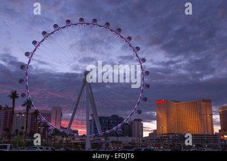 HIGH ROLLER FERRIS WHEEL LINQ HOTEL CASINO STRIP LAS VEGAS NEVADA USA Stockfoto