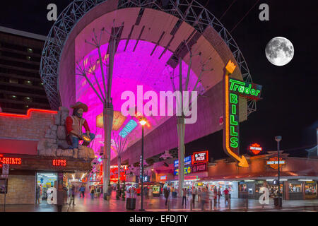 HOTELS CASINOS FREMONT STREET ERFAHRUNG PEDESTRIAN MALL DOWNTOWN LAS VEGAS NEVADA, USA Stockfoto