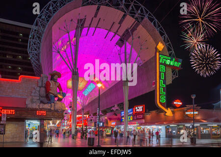 HOTELS CASINOS FREMONT STREET ERFAHRUNG PEDESTRIAN MALL DOWNTOWN LAS VEGAS NEVADA, USA Stockfoto