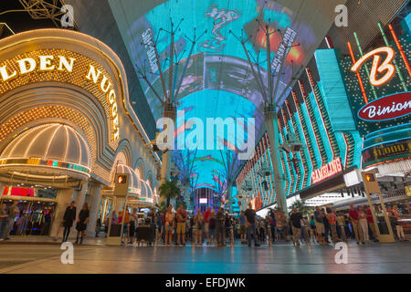HOTELS CASINOS FREMONT STREET ERFAHRUNG PEDESTRIAN MALL DOWNTOWN LAS VEGAS NEVADA, USA Stockfoto