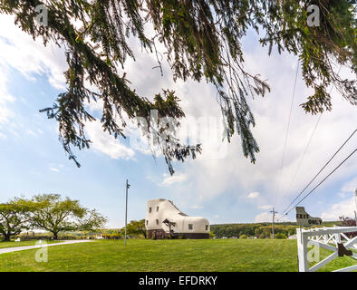 Haines Schuhhaus, Straße Seite Attraktion in Hellam Pennsylvania. Am Straßenrand Neuheit Gebäude modelliert nach einem Arbeitsstiefel. Stockfoto