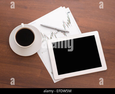 Geschäftsdokumente. Auf den Tisch gelegt Stockfoto