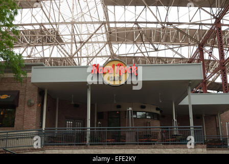 Hard Rock Cafe St. Louis, MO an der St. Louis Union Station. Dieser Standort wird am 16. August 2018 zu schließen. Stockfoto