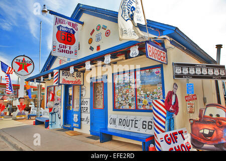 Geschenk-Shop auf der Route 66 in Seligman Arizona USA Stockfoto