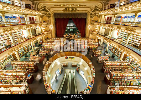 Interieur, El Ateneo Grand Splendid Buchhandlung (ehemalige Theater), Buenos Aires, Argentinien Stockfoto