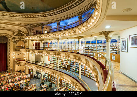 Interieur, El Ateneo Grand Splendid Buchhandlung (ehemalige Theater), Buenos Aires, Argentinien Stockfoto