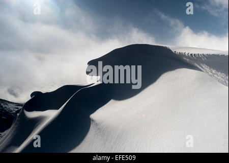 Snow Drift Muster nach einem Schneesturm in den Yorkshire Dales, UK. Stockfoto